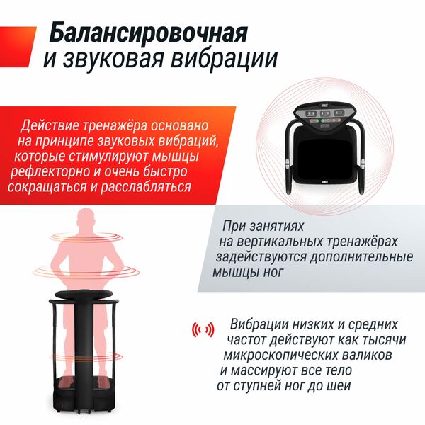 Виброплатформа UNIX Fit Improve 2 in 1 Black фотографии