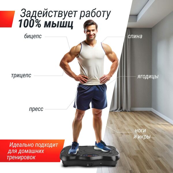 Виброплатформа UNIX Fit Intensive 2D Black фотографии