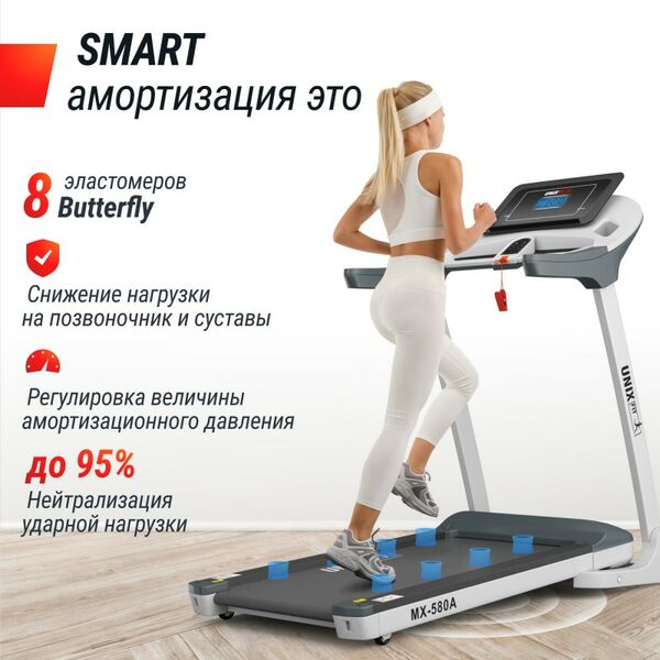 Беговая дорожка UNIX Fit MX-580A White фотографии