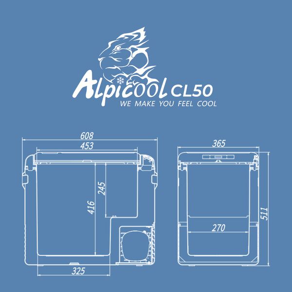Автохолодильник Alpicool CL50 (12/24) фотографии