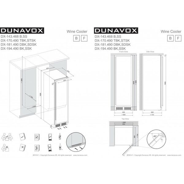 Винный шкаф Dunavox (Венгрия) DX-181.490SDSK фотографии