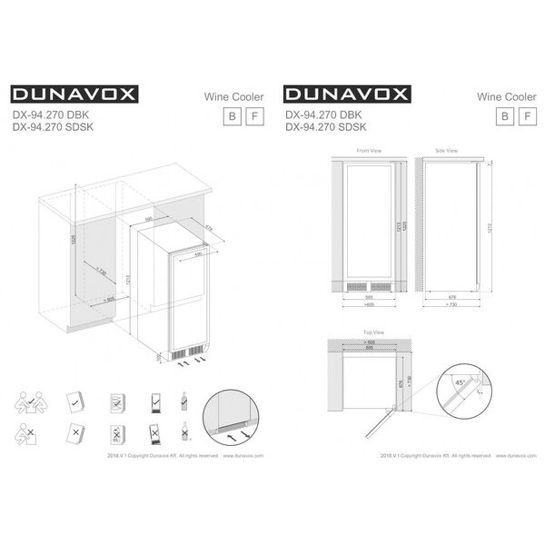 Винный шкаф Dunavox (Венгрия) DX-94.270SDSK фотографии