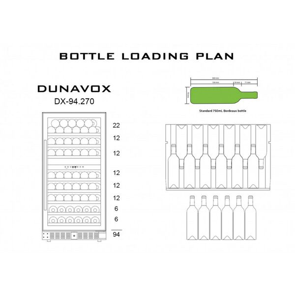 Винный шкаф Dunavox (Венгрия) DX-94.270SDSK фотографии