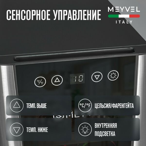Термоэлектрический винный шкаф Meyvel MV06-BSF1 (easy) фотографии