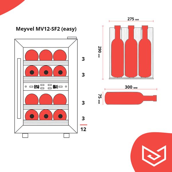 Винный шкаф Meyvel MV12-SF2 (easy) фотографии