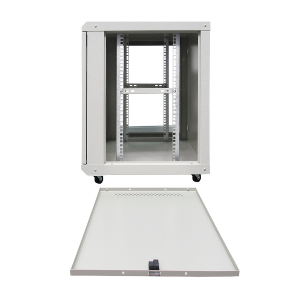 Шкаф телекоммуникационный настенный ST ST-NCP12U600 (СЕРЫЙ) С ПОЛКОЙ фотографии