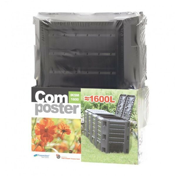 Компостеры: Компостер садовый Prosperplast 1600л Module IKSM1600C-S411 черный фотографии