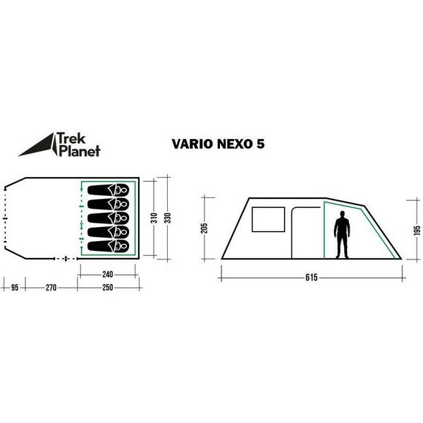Палатки: Палатка Trek Planet Vario Nexo 5 [70273] фотографии