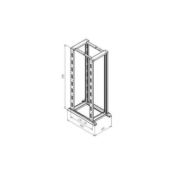 Шкафы и стойки: Стойка NT R4220 G 19", двухрамная раздвижная, серая, 42U 600*450-1000 фотографии
