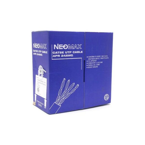 Кабель и разъемы: Кабель NeoMax NM1009/10101 UTP 4 пары кат.5e бухта 305м фотографии