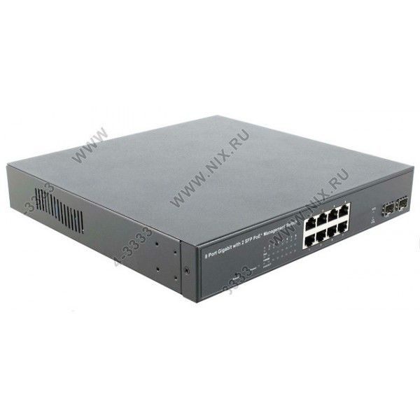 Коммутаторы, маршрутизаторы, межсетевые экраны: Коммутатор MultiCo EW-P5082IW 8UTP 10/100/1000Mbps  PoE +2Combo 1000BASE-T/SFP фотографии