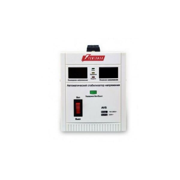 Стабилизаторы напряжения: Стабилизатор PowerMAN AVS 500D White вх.140-260 В, вых.220 В ±8%, 500ВА, 1 розетка Euro фотографии