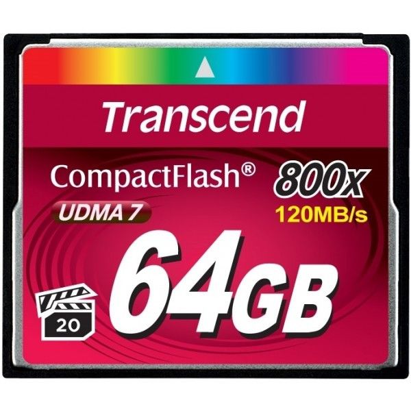 Compact Flash карты: Compact Flash карта Transcend 64Gb 800x [TS64GCF800] фотографии