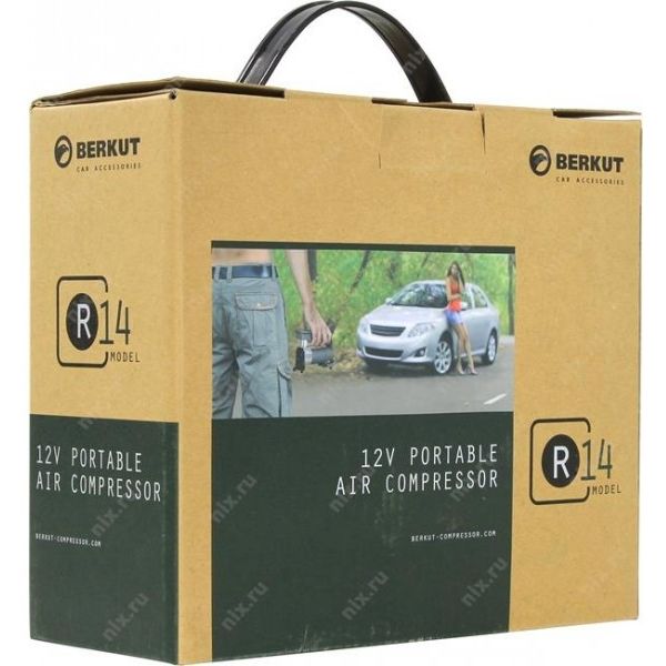 Компрессоры автомобильные: Компрессор автомобильный BERKUT R14 40 л/мин,  8 атм, фонарь фотографии