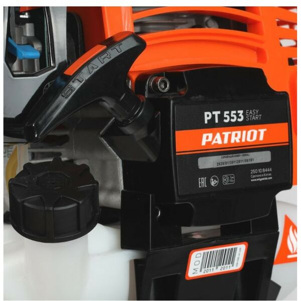 Триммеры: Бензотриммер Patriot PT 553 3.0 л.с/2.2кВт, 52 см3, нож/леска 2.4мм, неразборная штанга [250108444] фотографии