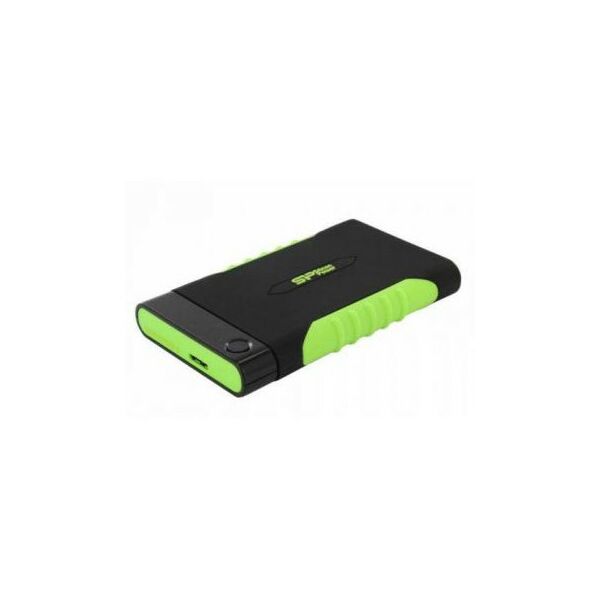 Внешние жесткие диски: Внешний HDD Silicon Power Armor A15 1Tb Black-Green 2.5" USB3.0 RTL [SP010TBPHDA15S3K] фотографии