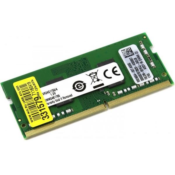 Память для ноутбуков: Модуль памяти Kingston 4Gb DDR4 SODIMM <PC4-19200> CL17 for NoteBook [KVR24S17S6/4] фотографии