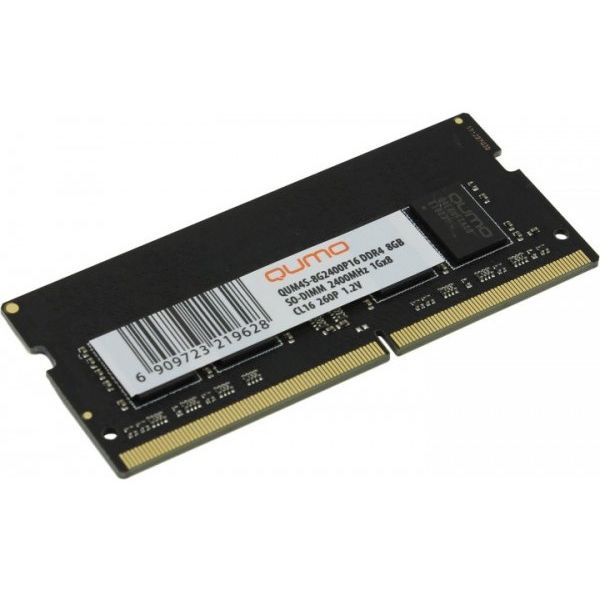 Память для ноутбуков: Модуль памяти QUMO 8Gb DDR4 SODIMM <PC4-19200> CL16 (for NoteBook) [QUM4S-8G2400P16] фотографии