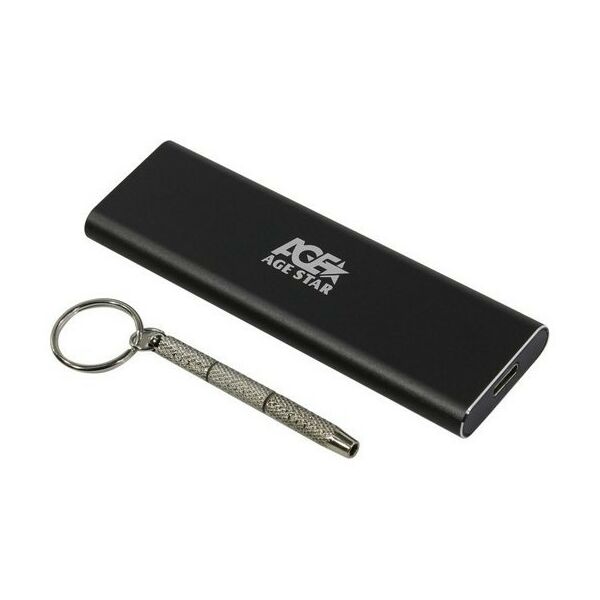 Аксессуары для жестких дисков: Мобильное шасси AgeStar 31UBNV1C Gray для M.2 SSD 2230/42/60/80, USB3.1 фотографии