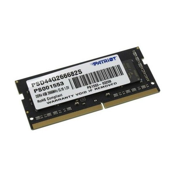 Память для ноутбуков: Модуль памяти Patriot Signature Line 4Gb DDR4 SODIMM <PC4-21300> CL19 (for NoteBook) фотографии