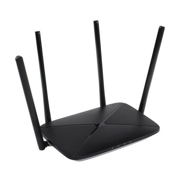 Беспроводные сети: Роутер WiFi Mercusys AC12G Wireless Router, 4UTP 1000Mbps, 1WAN, 802.11a/b/g/n/ac, 867Mbps фотографии