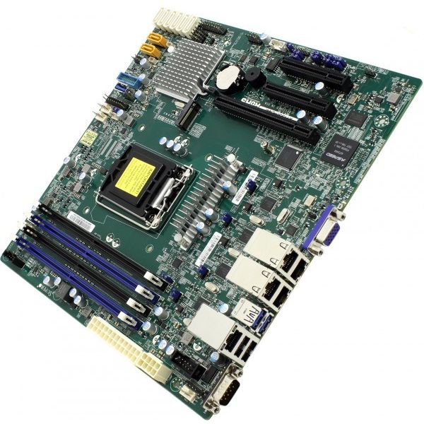 Материнские платы: Материнская плата SuperMicro X11SSH-LN4F LGA1151 <C236> PCI-E SVGA 4xGbLAN SATA RAID microATX 4DDR4 RTL фотографии