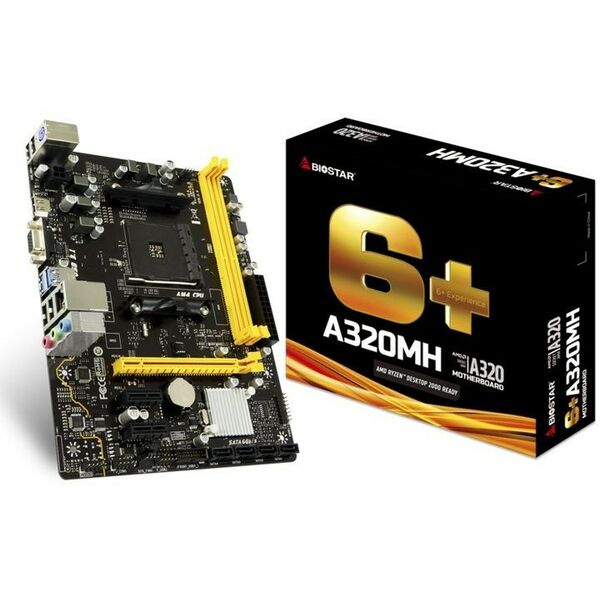Материнские платы: Материнская плата BioStar A320MH AM4 <A320> PCI-E Dsub+DVI+HDMI GbLAN SATA MicroATX 2DDR4 RTL фотографии
