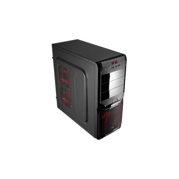 Корпуса компьютерные: Корпус AeroCool V3X Advanced Devil Red Edition Miditower ATX без БП фотографии