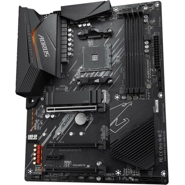 Материнские платы: Материнская плата GigaByte B550 AORUS ELITE V2 AM4 <B550> 3xPCI-E HDMI+DP 2.5GbLAN SATA RAID ATX 4DDR4 RTL фотографии
