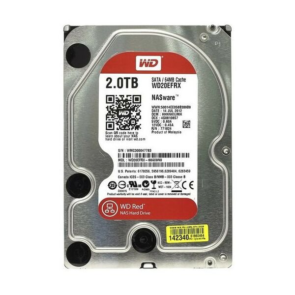 Жесткие диски: Жесткий диск Western Digital 2 Tb Red SATA 6Gb/s 64Mb [WD20EFRX] фотографии
