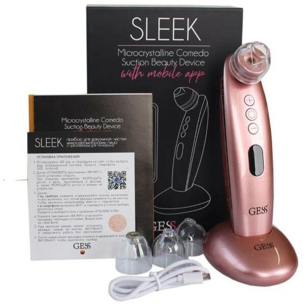 Уход за кожей: Аппарат для вакуумной чистки и шлифовки c микрокамерой Gess Sleek GESS-145 фотографии