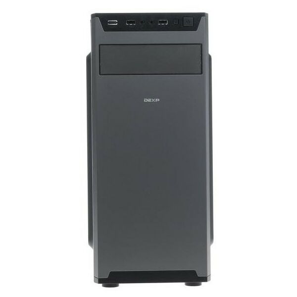 Корпуса компьютерные: Корпус DEXP DC-101B Miditower ATX, без БП, черный фотографии