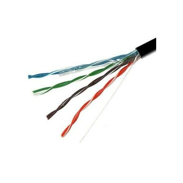 Кабель и разъемы: Кабель UTP уличный  Caplex IZ-C4U5-0203-B305 Cat5e 4 пары UTP PE (внешний, -60°C/+60°С), чёрный, коробка 305 м фотографии