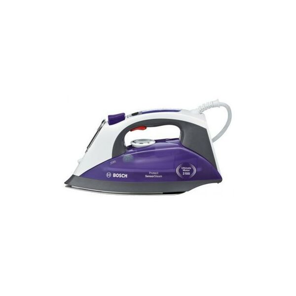Утюги: Утюг BOSCH TDS1217 SensorSteam TextileProtect 3100 Вт, 65 г/мин, Ceranium Glissee, белый/фиолетовый фотографии