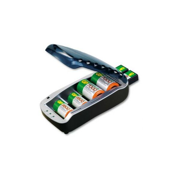 Зарядные устройства: Зарядное уст-во GP PowerBank Universal NiMh, AA/AAA/D/C/9V+Б.п. [GPPB19GS-UE1] фотографии