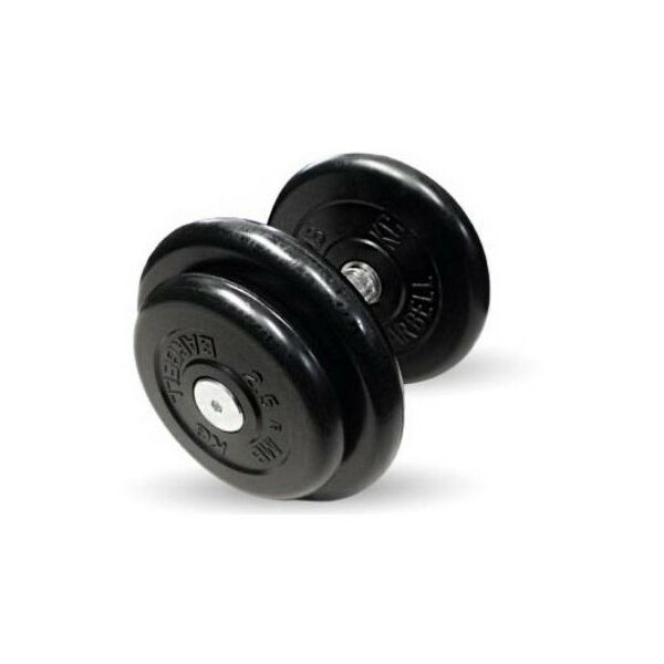 Гантели: Гантель MB BARBELL MB-FdbM-B16 чёрная, неразборная, с вращающающейся хромированной ручкой, 16 кг фотографии