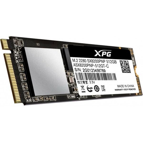 SSD-накопители: SSD-накопитель AData 512Gb XPG SX8200 Pro M.2 2280 M 3D TLC [ASX8200PNP-512GT-C] фотографии