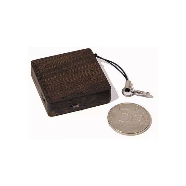 Цифровые диктофоны: Цифровой диктофон Edic-mini Tiny S A61w-300h дерево, размер 12*40*40мм, вес 20г, автономность до 100ч, аккумулятор фотографии