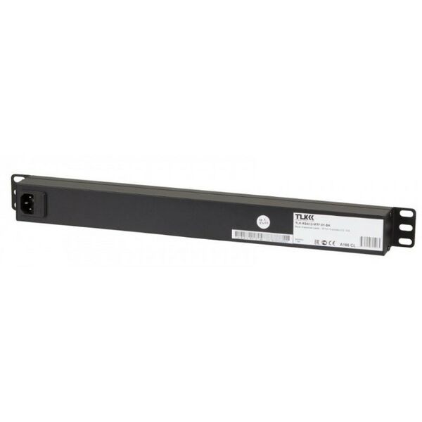 Шкафы и стойки: Блок электрических розеток TLK TLK-RSA12-MTF-01-BK 19", 12 гнезд C13, макс. нагрузка 10 А, без шнура питания, вход С14 + предохранитель 10 А, металлический корпус, макс. мощность 2500 Вт, 483*44.4*44.4 мм фотографии