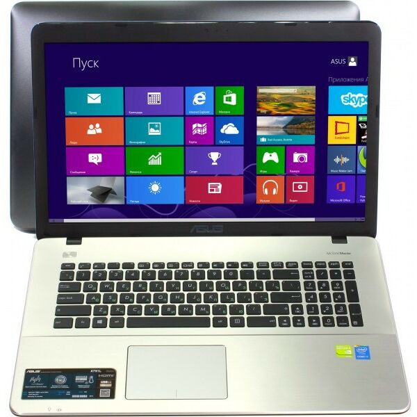 Ноутбуки: Ноутбук Asus X751L i7 5500U/8/1Tb/DVD-RW/WiFi/BT/Win 8/17.3" [90NB06W5-M02400] фотографии
