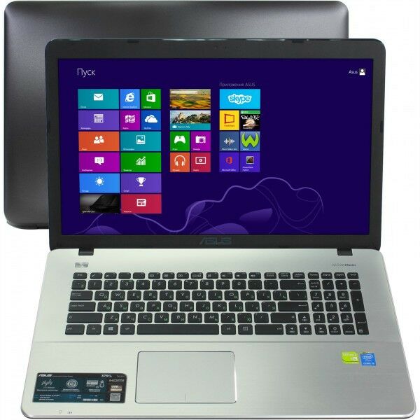 Ноутбуки: Ноутбук Asus X751L i5 5200U/6/1Tb/DVD-RW/WiFi/BT/Win 8/17.3" [90NB06W5-M02410] фотографии