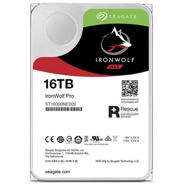 Жесткие диски: Жесткий диск Seagate 16Tb IronWolf Pro SATA 6Gb/s 3.5" 7200rpm 256Mb [ST16000NE000] фотографии