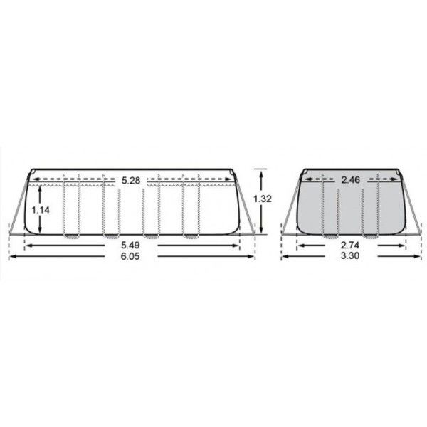 Бассейны: Бассейн каркасный Intex Ultra XTR Frame 549х274х132см песчаный фильтр насос лестница тент подстилка [26356] фотографии