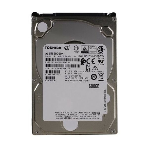 Жесткие диски: Жёсткий диск Toshiba 600 Gb SAS 12Gb/s 2.5" [AL15SEB060N] фотографии