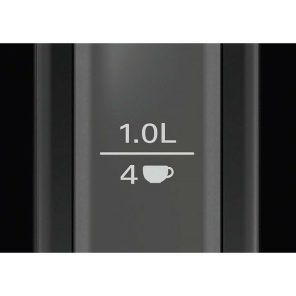 Чайники, термопоты: Чайник BOSCH TWK3P423 2400 Вт, 1.7 л, DesignLine, нержавеющая сталь, цвет черный,  скрытый нагревательный элемент, фильтр от накипи фотографии