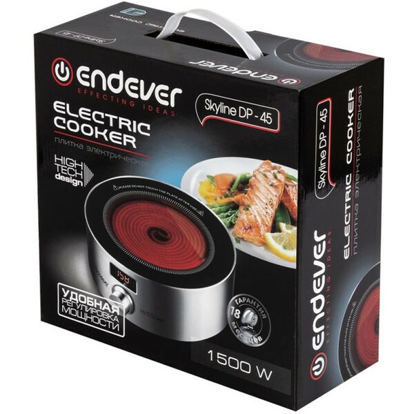 Электроплитки: Плитка электрическая Endever Skyline DP-45 B фотографии