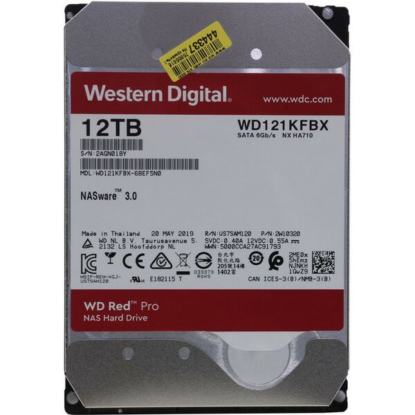 Купить Жесткий диск Western Digital 2 Tb Red Pro SATA 6Gb/s 3.5" 7200rpm 256Mb [WD121KFBX] в интернет-магазине Irkshop.ru