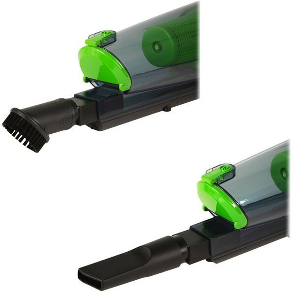 Пылесосы: Пылесос циклон вертикальный Endever SkyClean VC-292 650 Вт / 120 Вт, цвет черный/зеленый, HEPA-фильтр [90027] фотографии