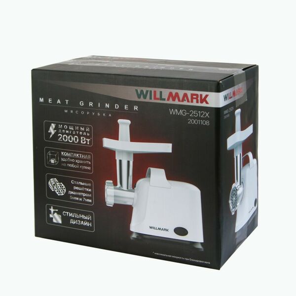 Мясорубки: Мясорубка WILLMARK WMG-2512X фотографии