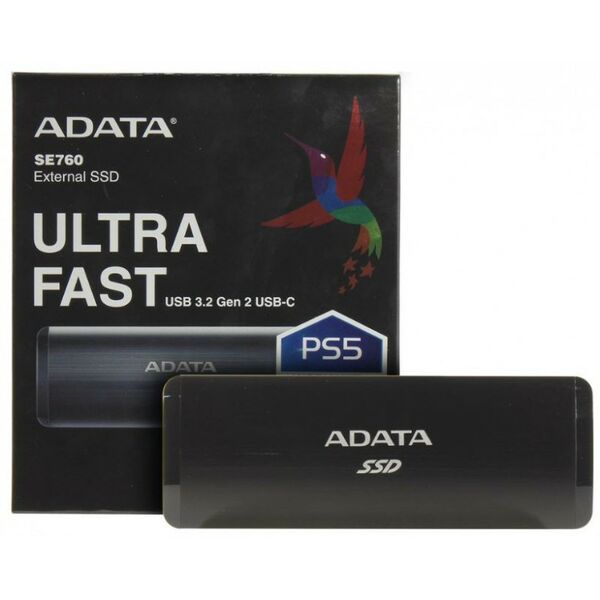 SSD-накопители: Накопитель AData 512 Gb SE760 USB3.2 [ASE760-512GU32G2-CBK] фотографии